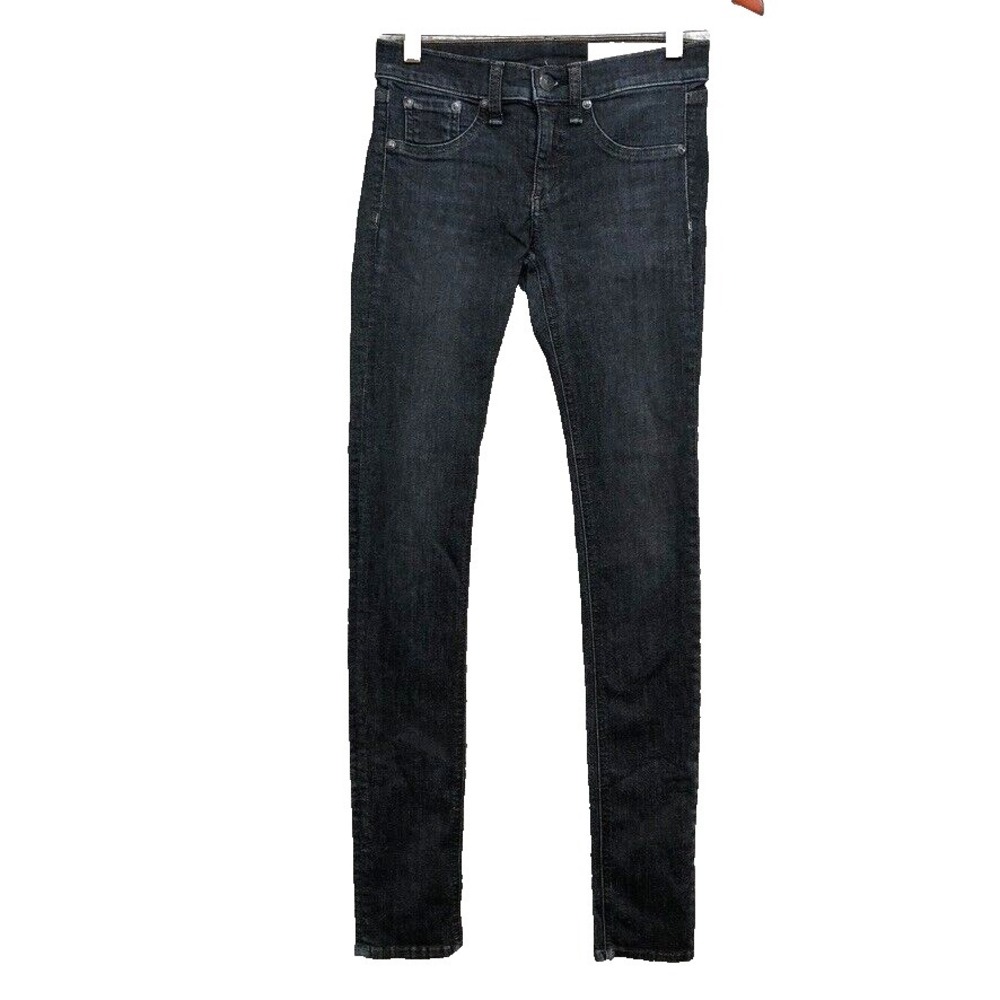 Rag & Bone Skinny Jeans Womens 25 0 Black Rae Denim Stretch Low Rise